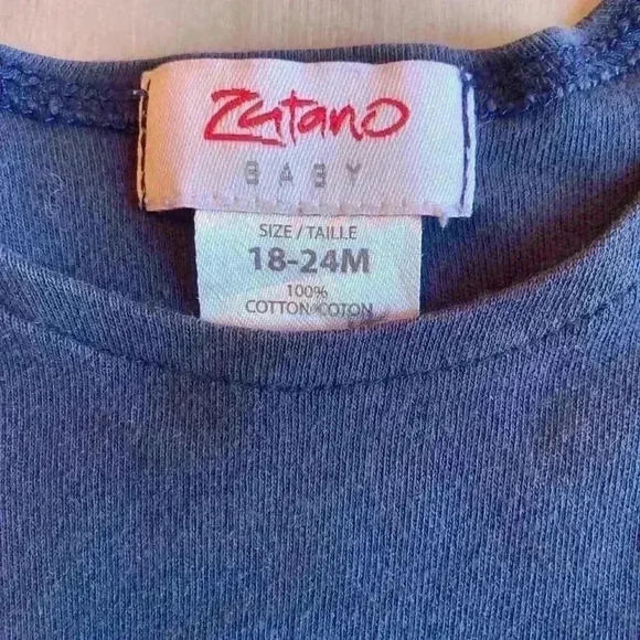 Zutano Baby Navy Long Sleeve Tee Vintage Tractor size 18-24 months - Picture 5 of 9